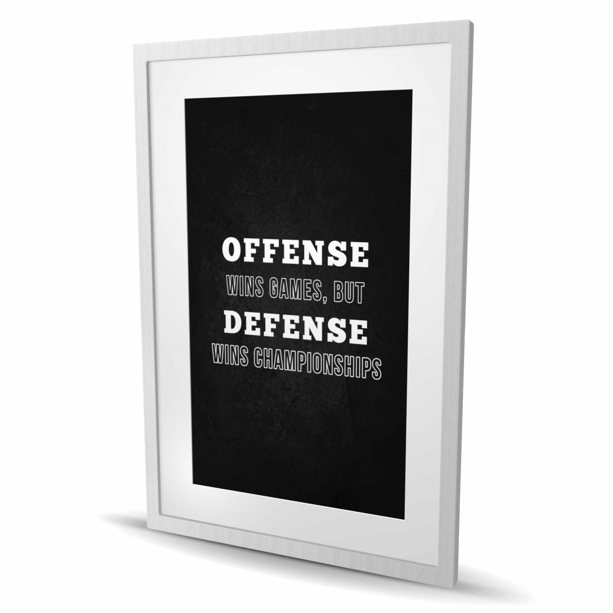 C1FM2436OSQ6ML 24 x 36 in. Offense Wins Games - Man Cave Hobbies Framed Print Decor