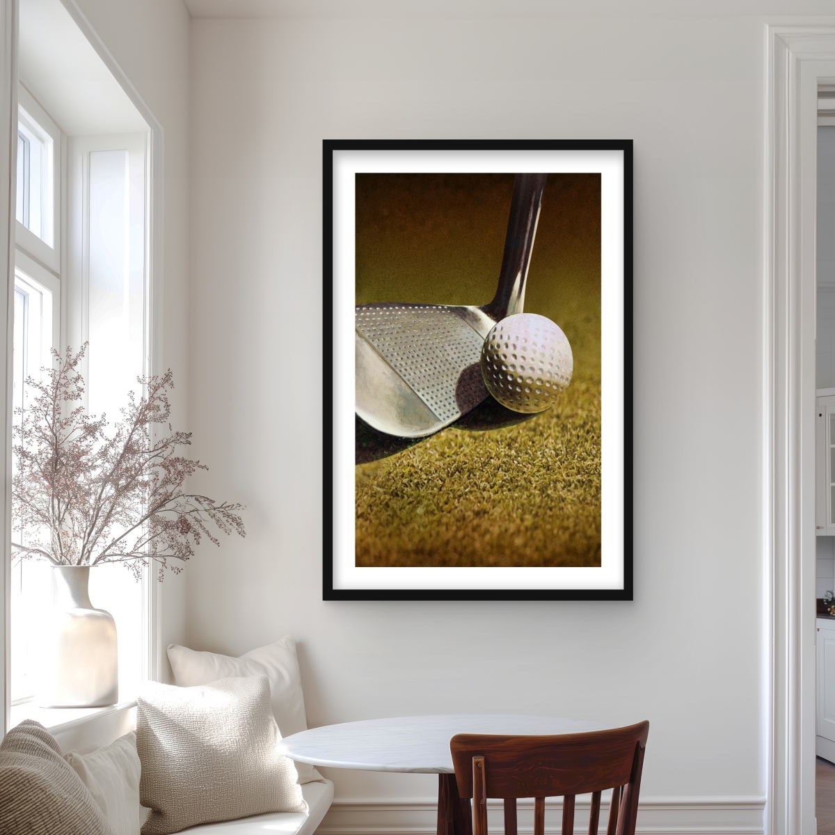 C1FM2436IGX97Z 24 x 36 in. Golf Closeup - Framed Matted Print for Man Cave Decor