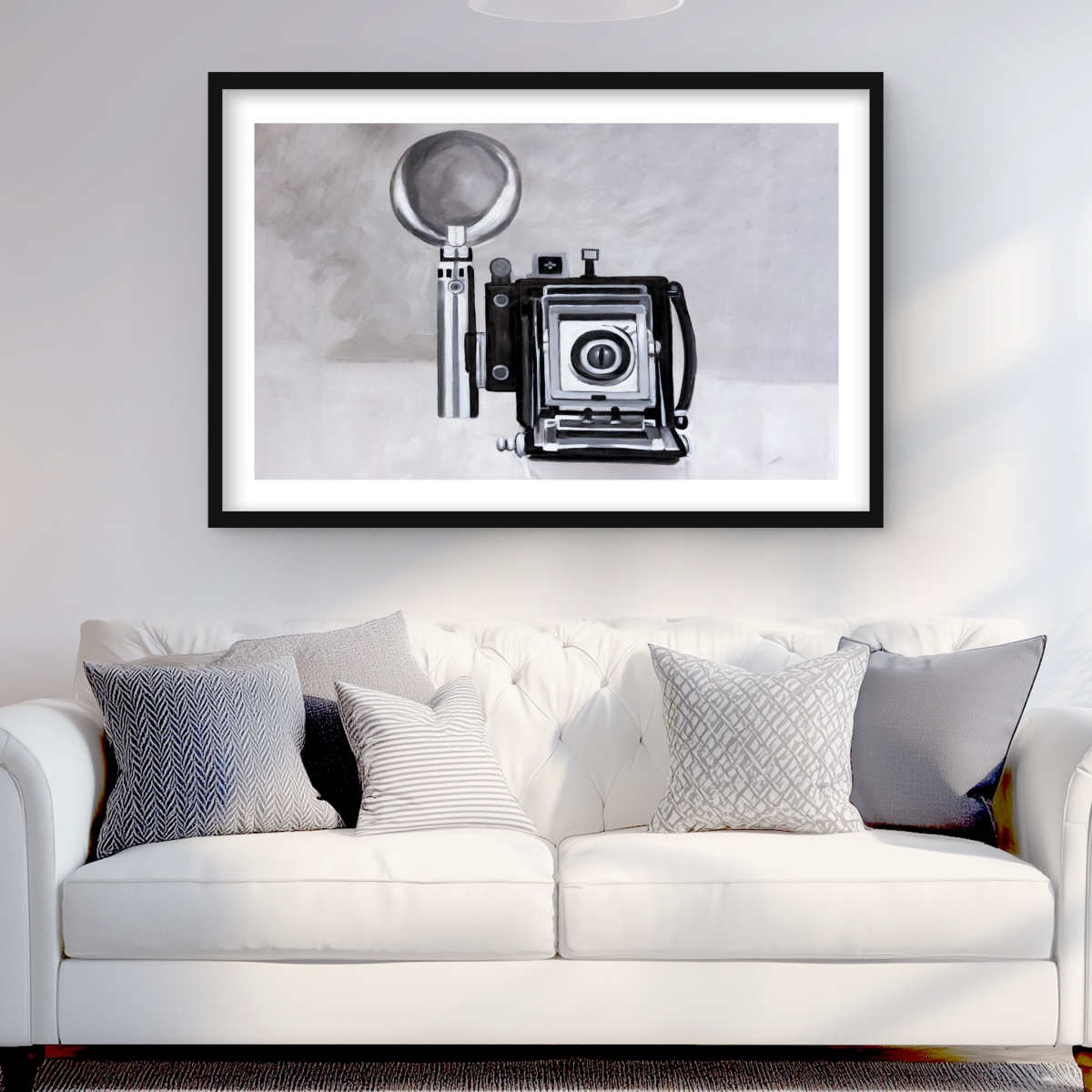 C1FM24361YNR5E 24 x 36 in. Antique Camera Vintage Framed Print for Man Cave Decor