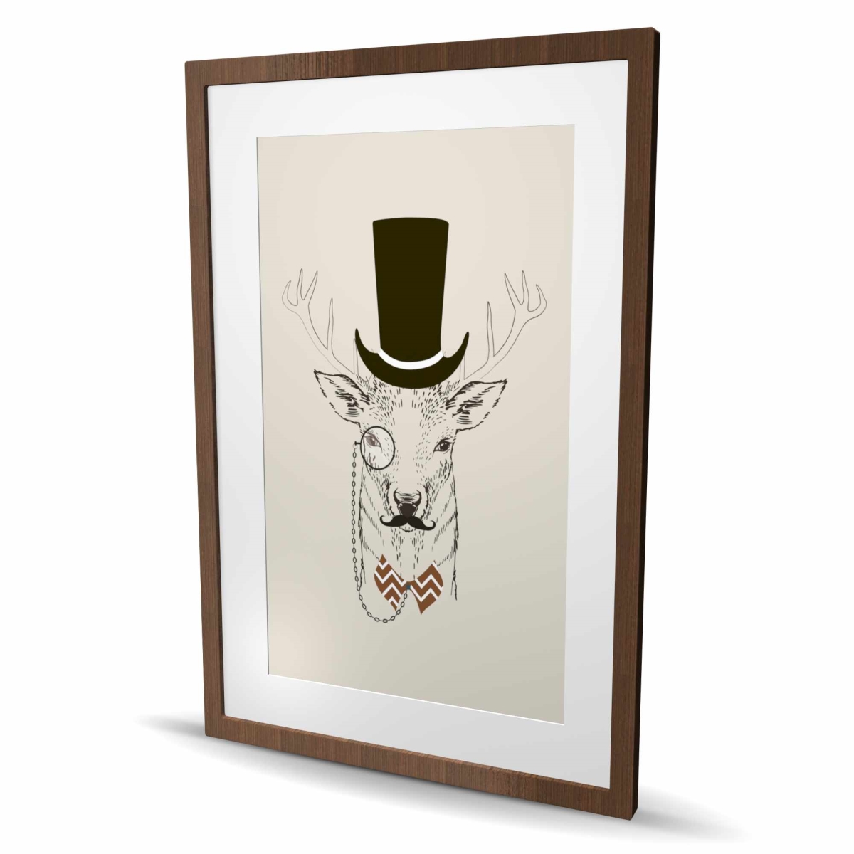 C1FM24362RQU63 24 x 36 in. Aristocrat Roe Deer - Man Cave Clothes Framed Print Decor