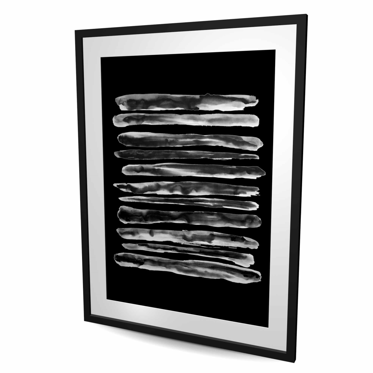 C1FM3648JTKJF9 36 x 48 in. Hatching - Black Office Framed Matted Print for Home Decor