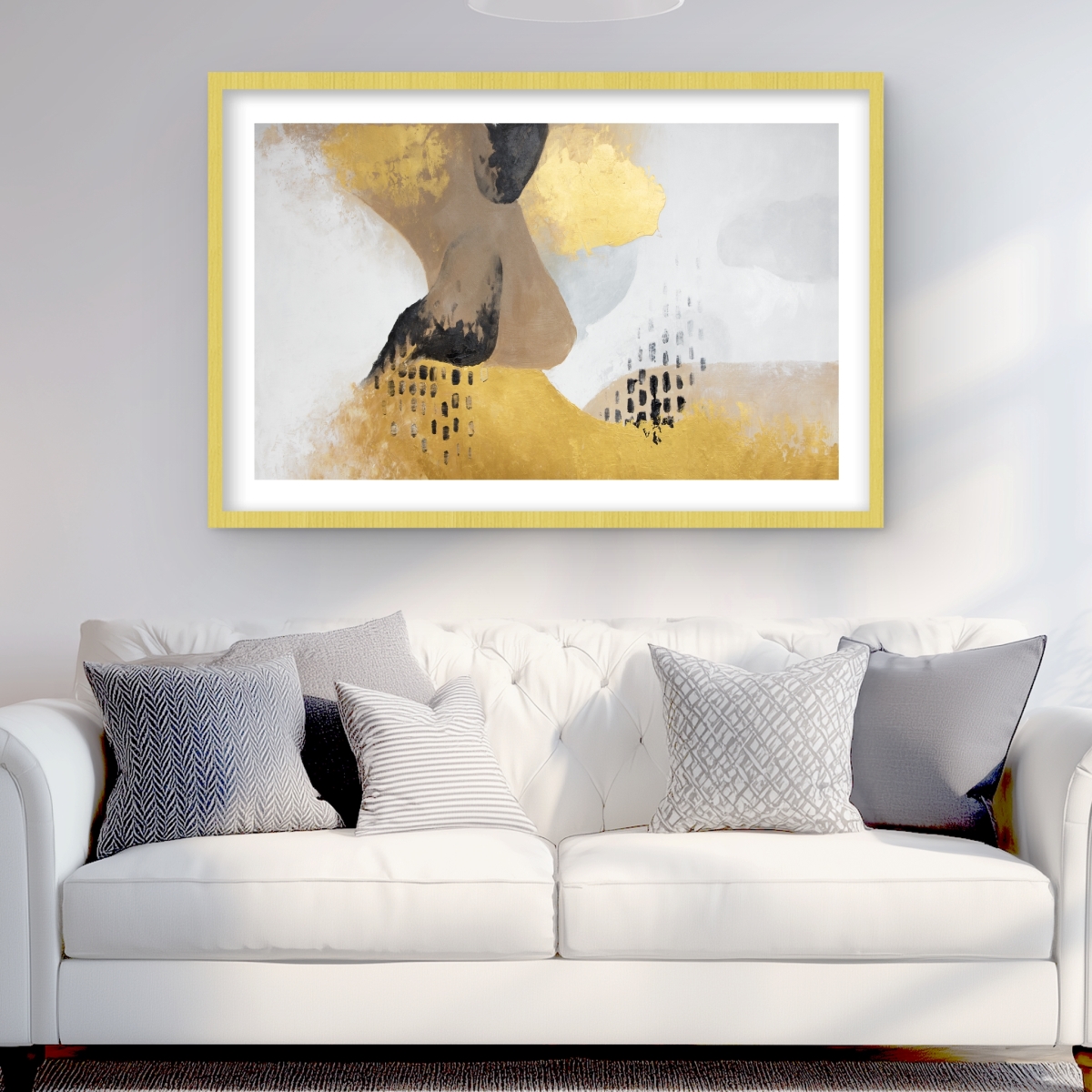 C1FM2436OTPWGB 24 x 36 in. Improvisation - Contemporary Framed Print for Man Cave Decor