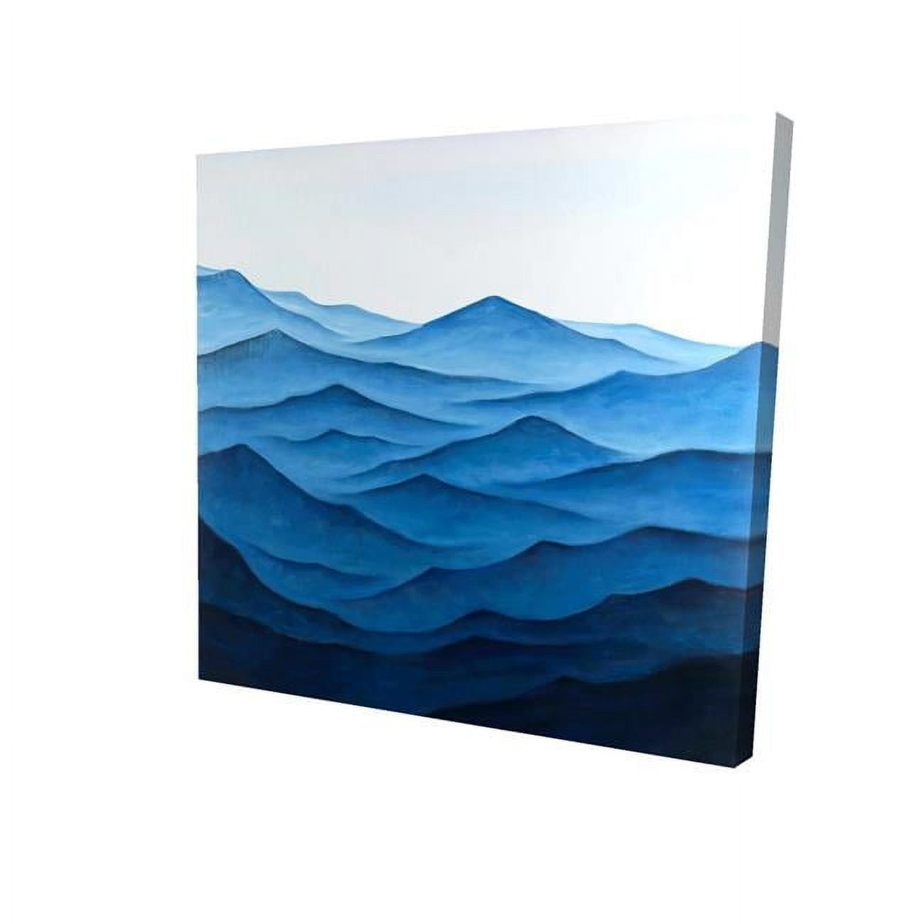 16 x 16 in. Dark Calm Ocean Waves-Print on Canvas