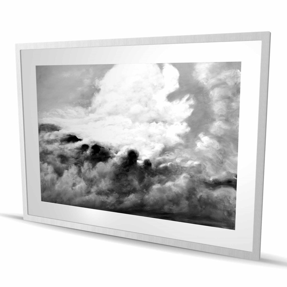 C1FM3648OOPMRI 36 x 48 in. Clouds - Mountains Black Framed Matted Print for Home Decor