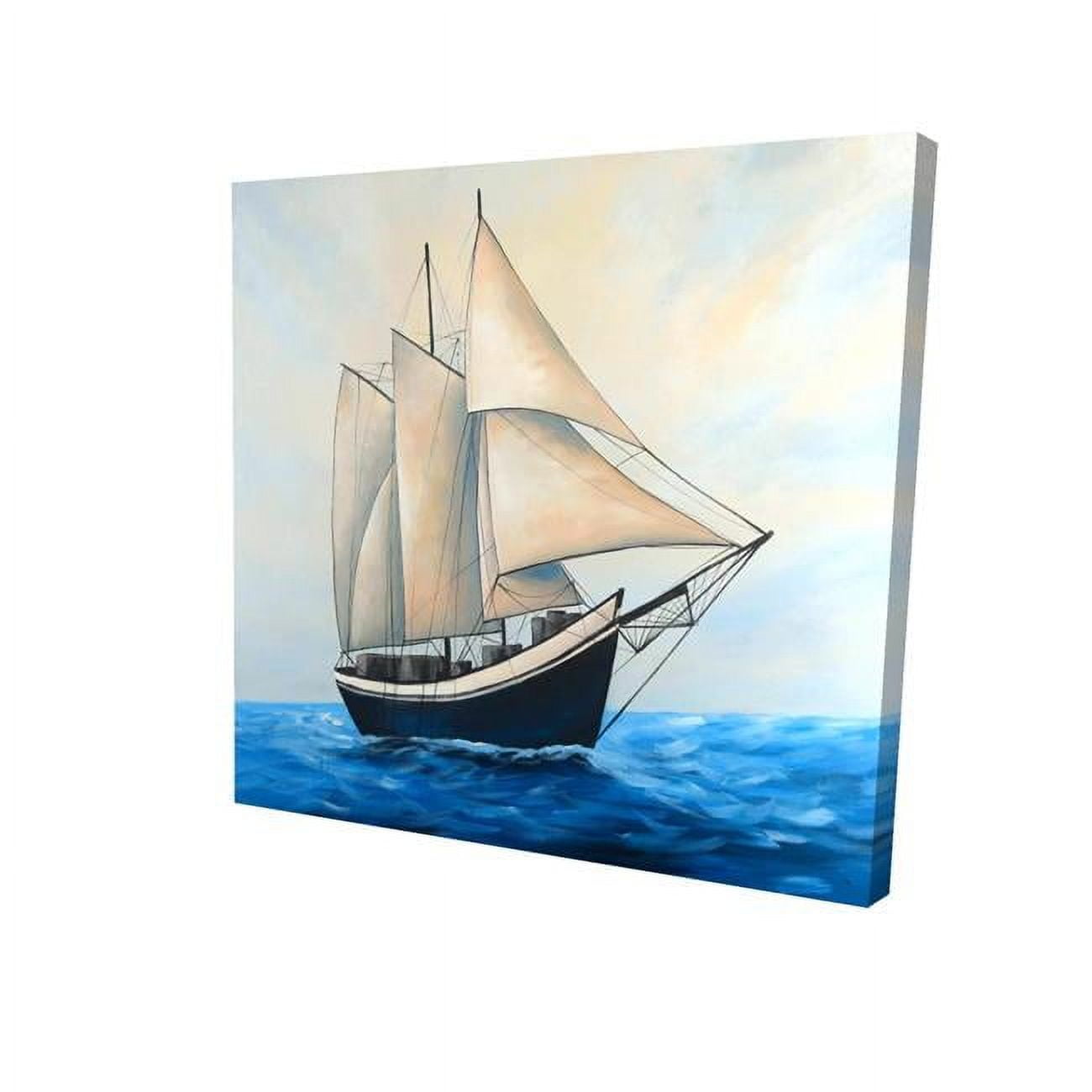 16 x 16 in. Ship Gently Sailing by A Sunny Day-Print on Canvas
