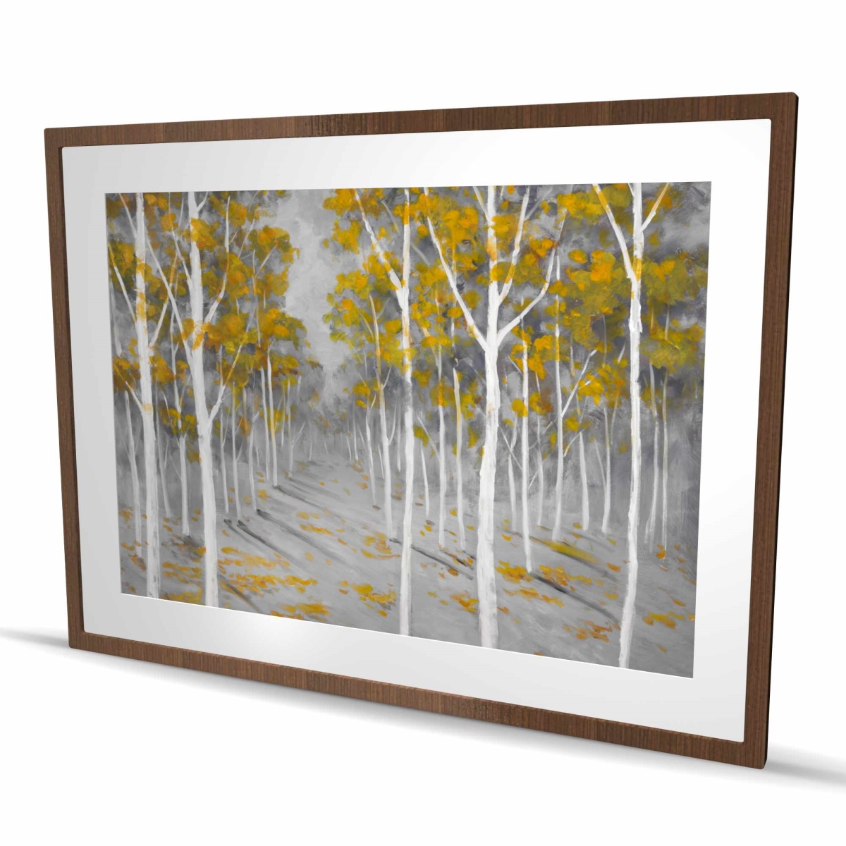 C1FM3648NZC1F4 36 x 48 in. Birch Forest - Framed Matted Print for Office Home Decor