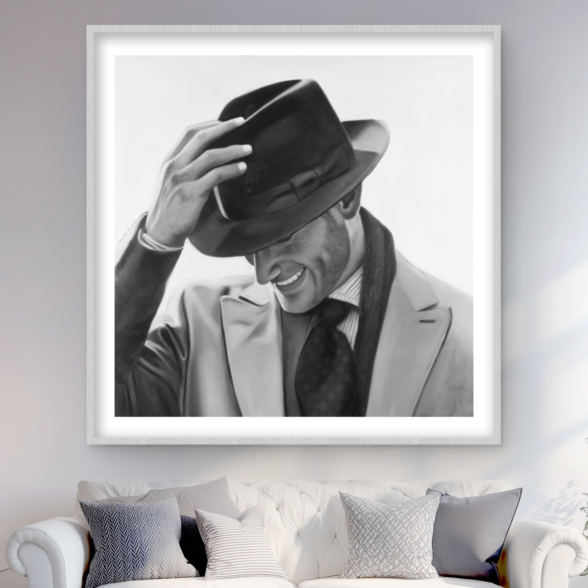 C1FM4848X1QOGQ 48 x 48 in. Well-Dressed Man - Clothes Figurative Framed Print for Decor