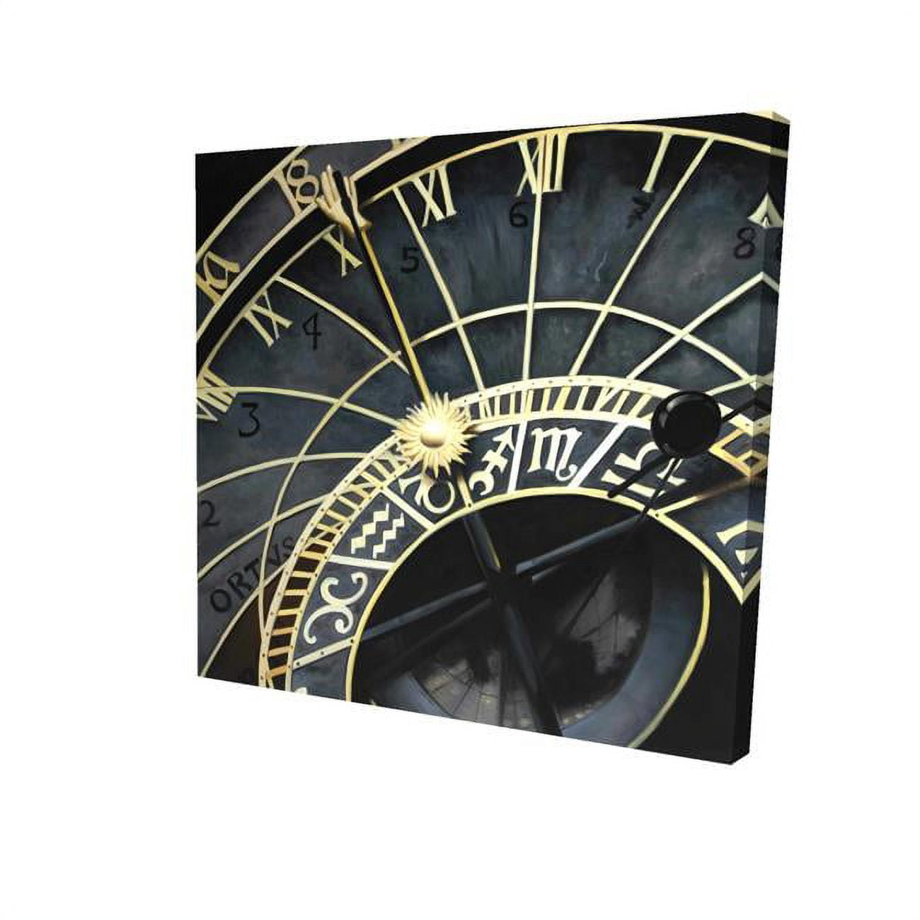 16 x 16 in. Astrologic Clock-Print on Canvas