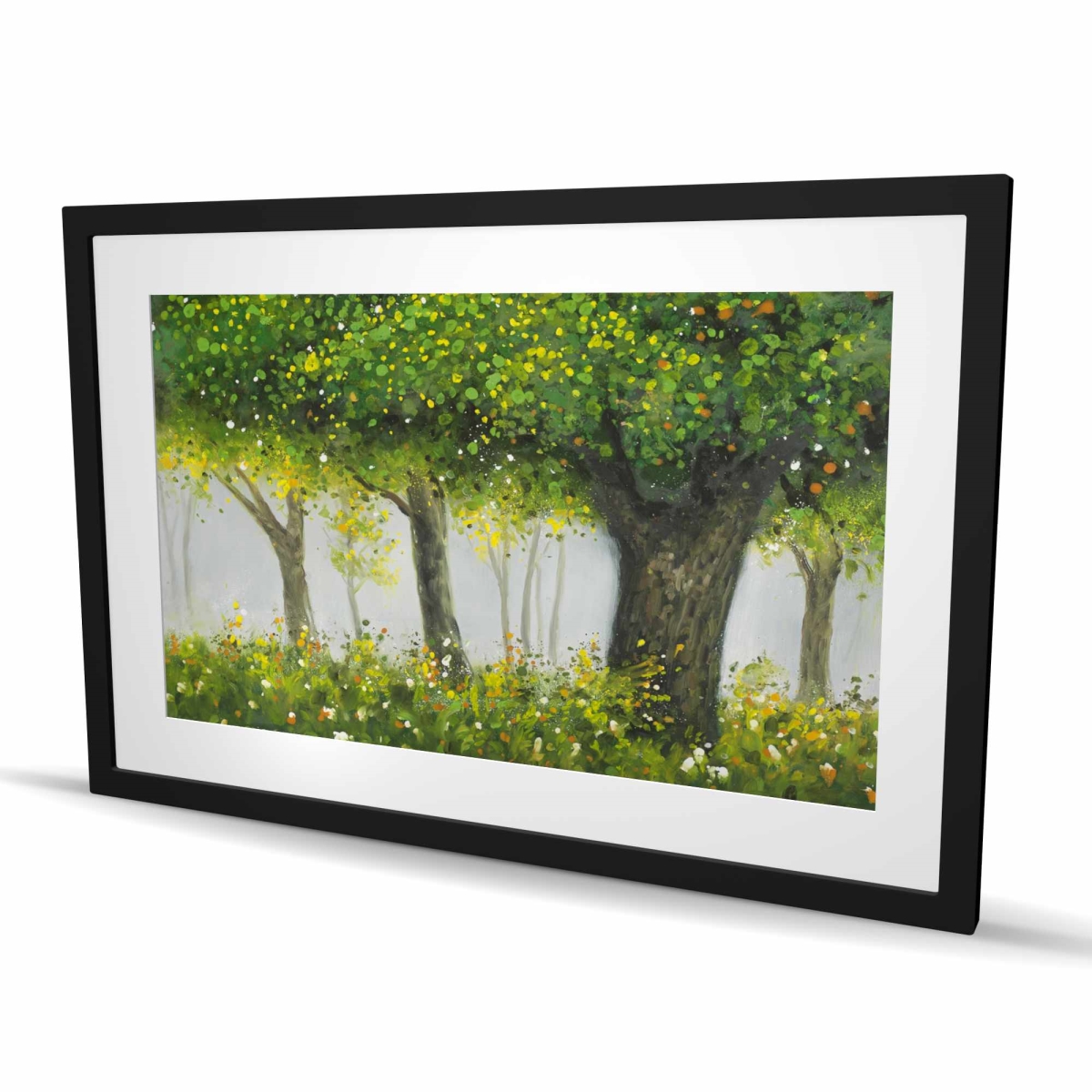 C1FM2436MSLZCA 24 x 36 in. Forest by Summer - Framed Matted Print for Bedroom Decor