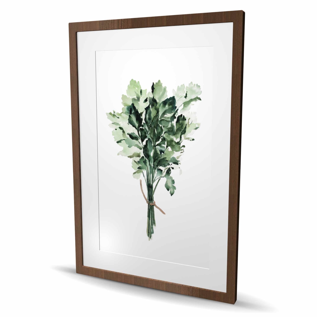C1FM2436FV91TN 24 x 36 in. Tied Up Persil Bundle - Leaves Kitchen Framed Matted Print