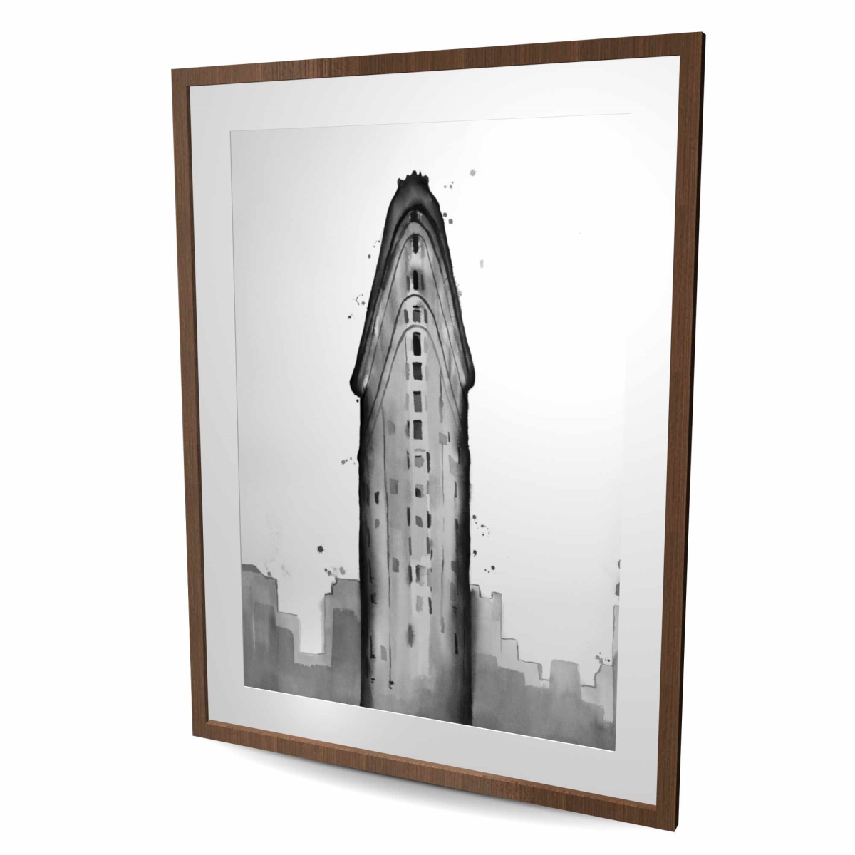 C1FM3648LEAIPI 36 x 48 in. Flatiron Building - Cities Bedroom Framed Matted Print Decor