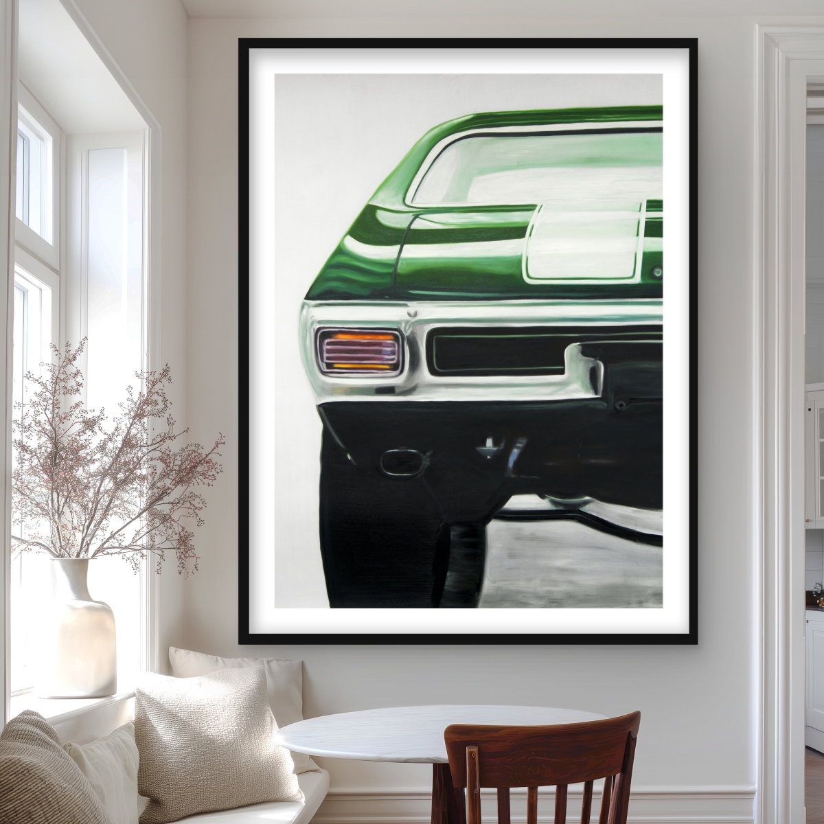 C1FM3648B19EG6 36 x 48 in. Classic Dark Green Car Print - Man Cave Home Decor Art