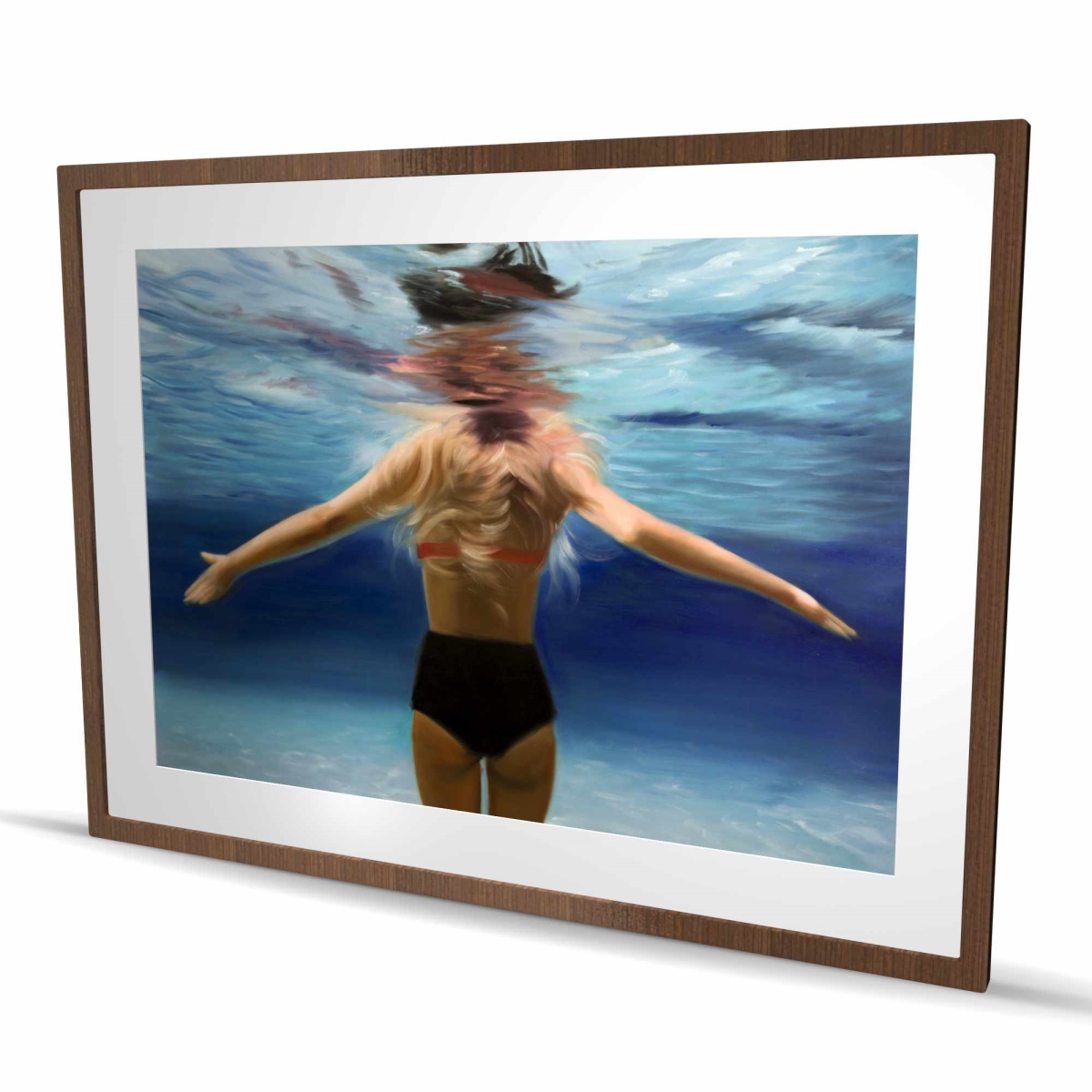 C1FM3648PEFBEV 36 x 48 in. Under the Sea - Brown Bedroom Framed Matted Print Decor
