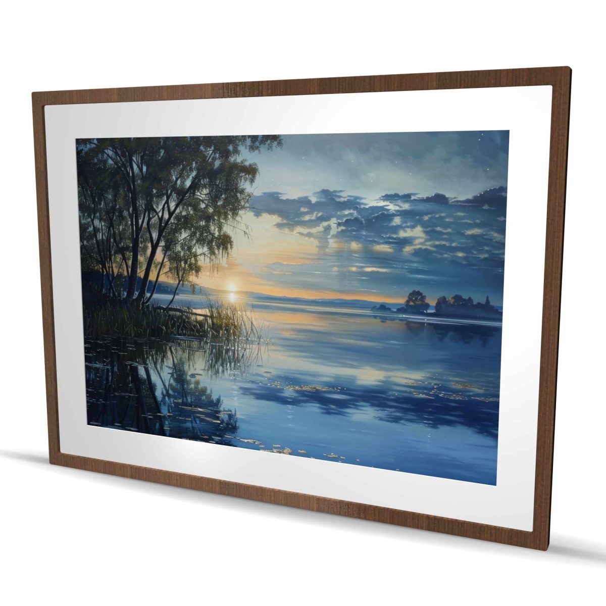 C1FM3648SVEFRP 36 x 48 in. Marsh Turquoise Framed Matted Print - Home Decor Art
