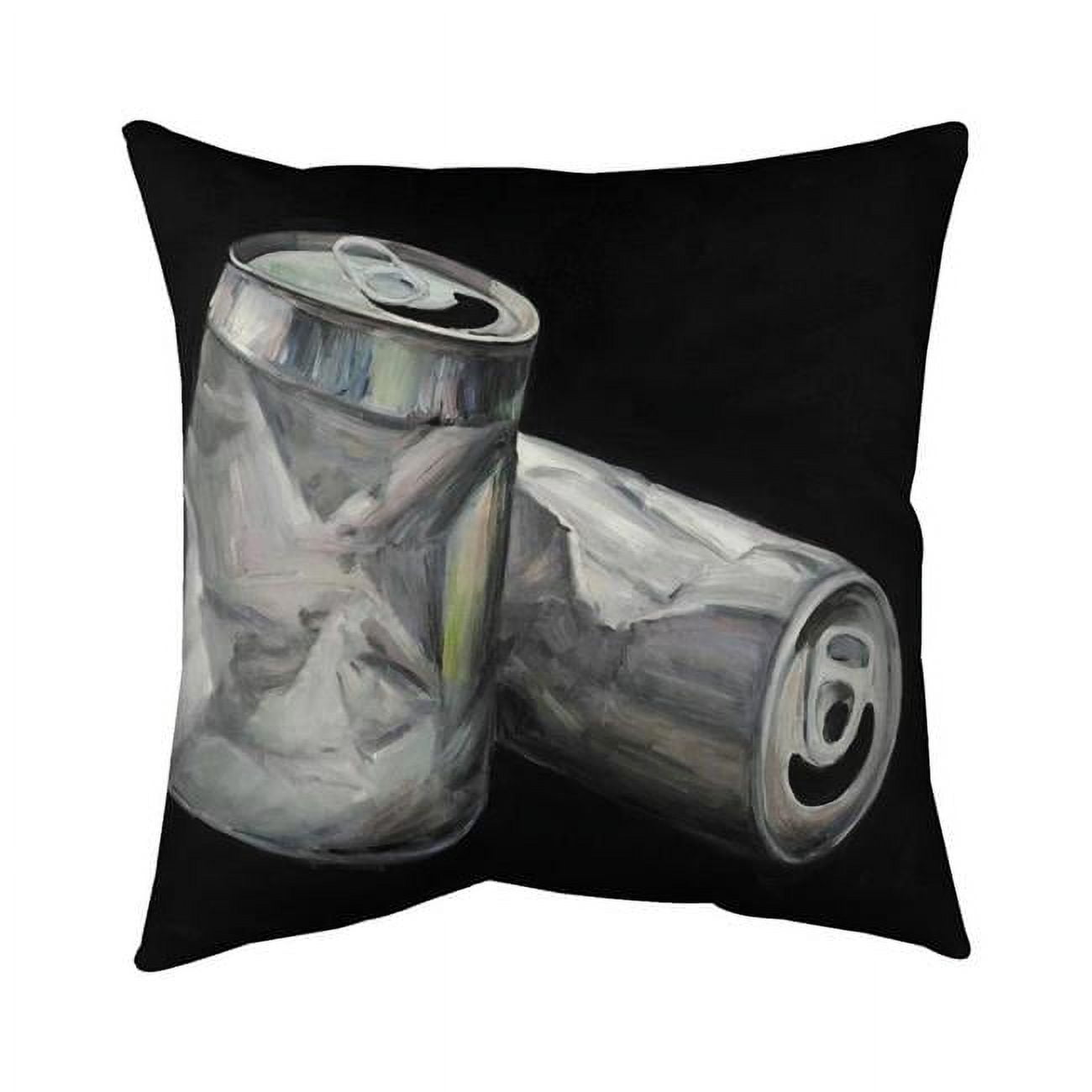 18 x 18 in. Empty Cans-Double Sided Print Outdoor Pillow Cover