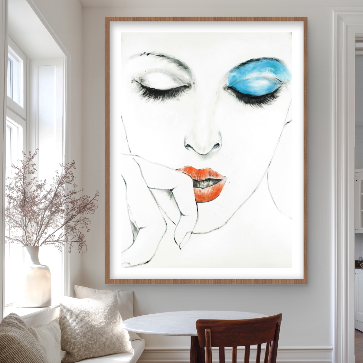 C1FM3648UGC88A 36 x 48 in. Pure Style - Figurative Romantic Framed Matted Print Decor