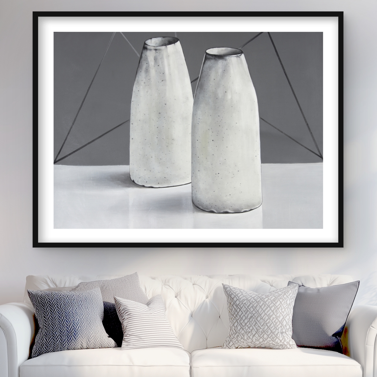 C1FM3648EOT84M 36 x 48 in. Vases - Framed Matted Print for Home Decor - Object Office