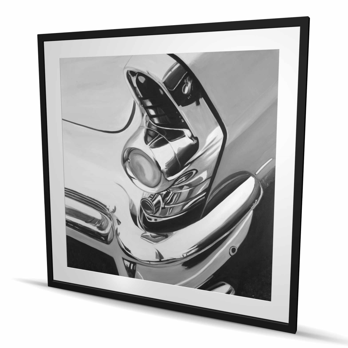 C1FM4848QTIKXS 48 x 48 in. Beautiful Chrome Car - Transportation Man Cave Print Decor