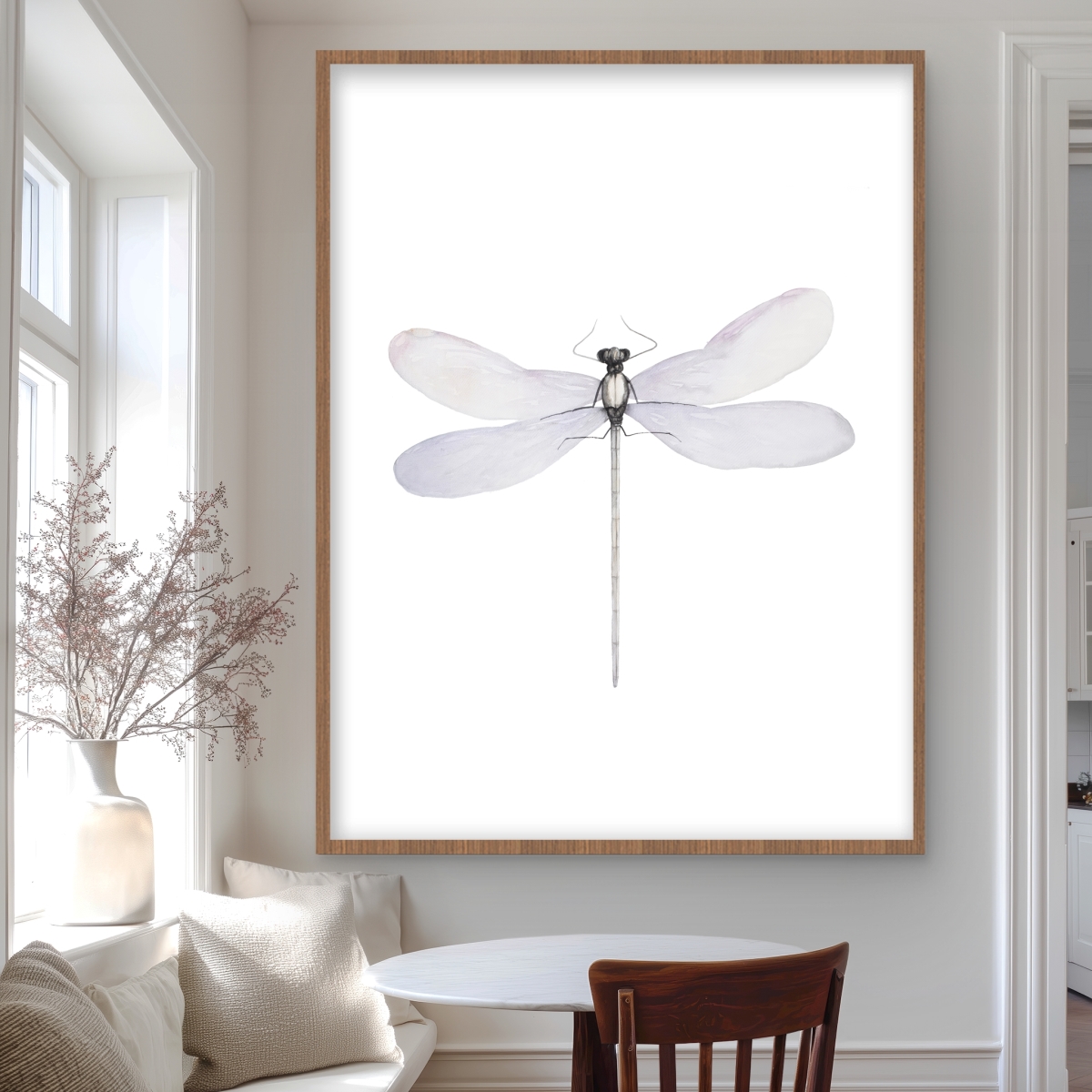 C1FM3648D3KFIR 36 x 48 in. Delicate Dragonfly Framed Matted Print - Insect Home Decor