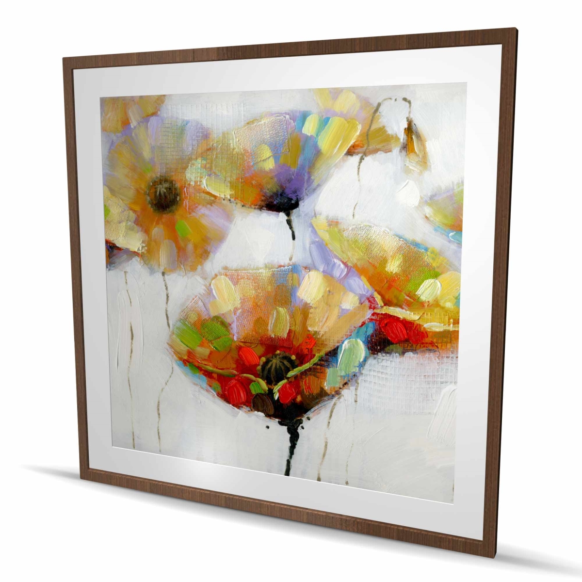 C1FM4848CZXX48 48 x 48 in. Color Spotted Flowers - Beige Floral Print for Home Decor