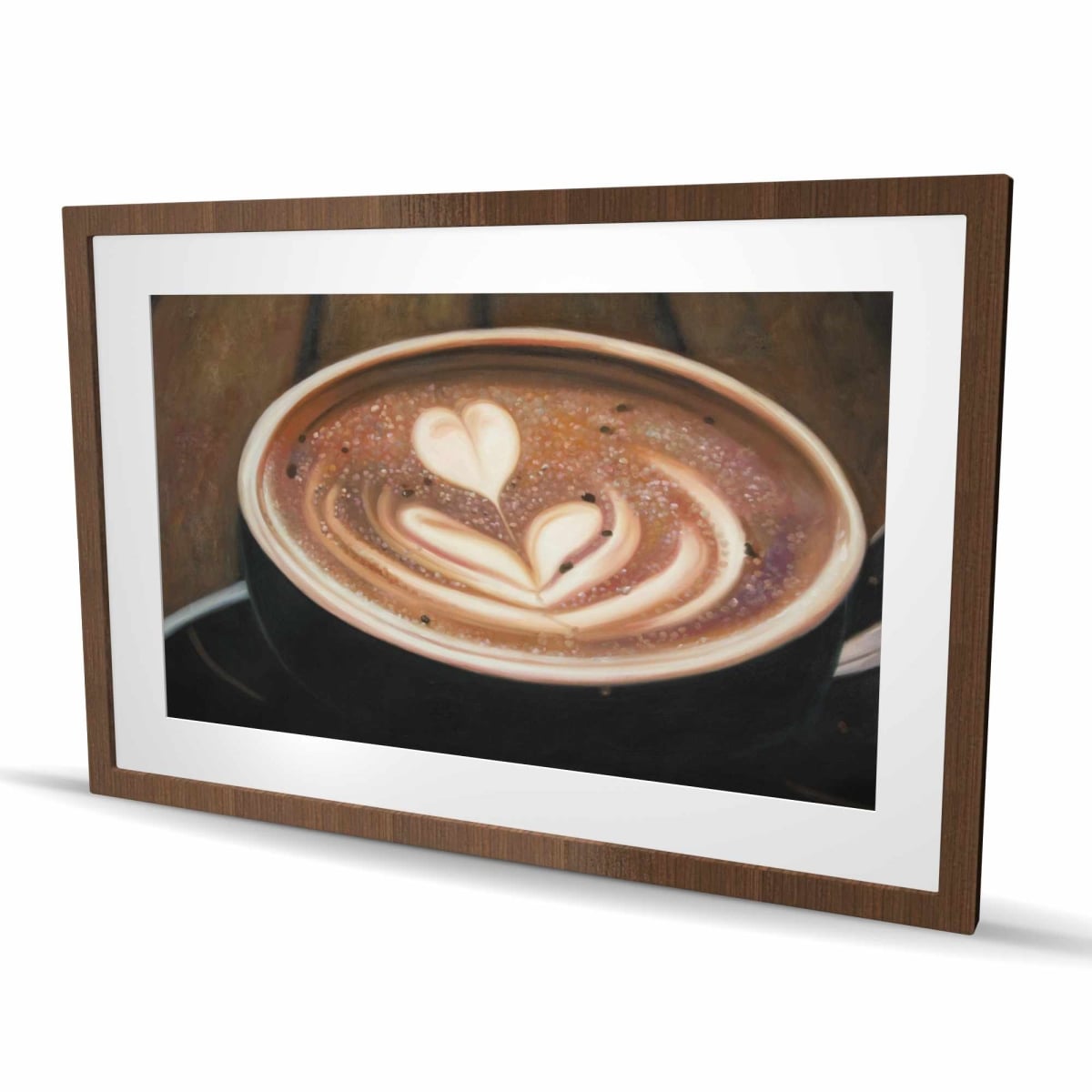 C1FM2436A4AJY5 24 x 36 in. Artistic Cappuccino - Black Rustic Framed Matted Print Decor