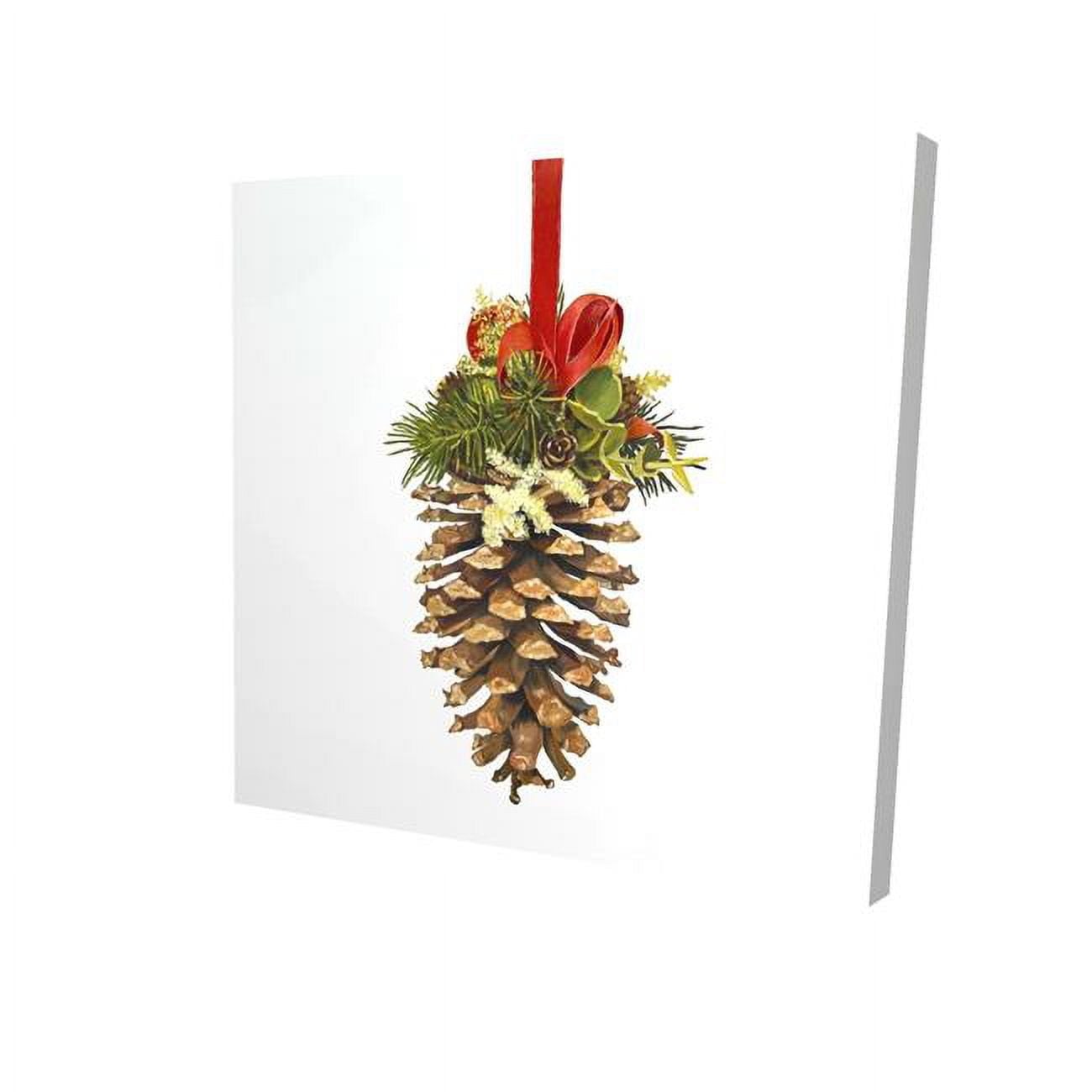 16 x 16 in. Christmas Pine Cone-Print on Canvas