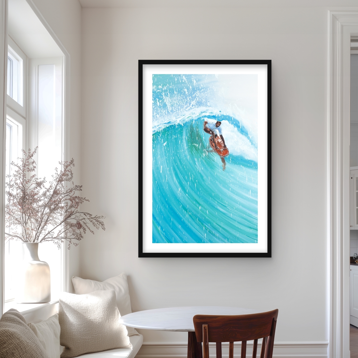 C1FM2436LC7EWZ 24 x 36 in. Surfer in the Middle of the Wave - Man Cave Hobbies Print