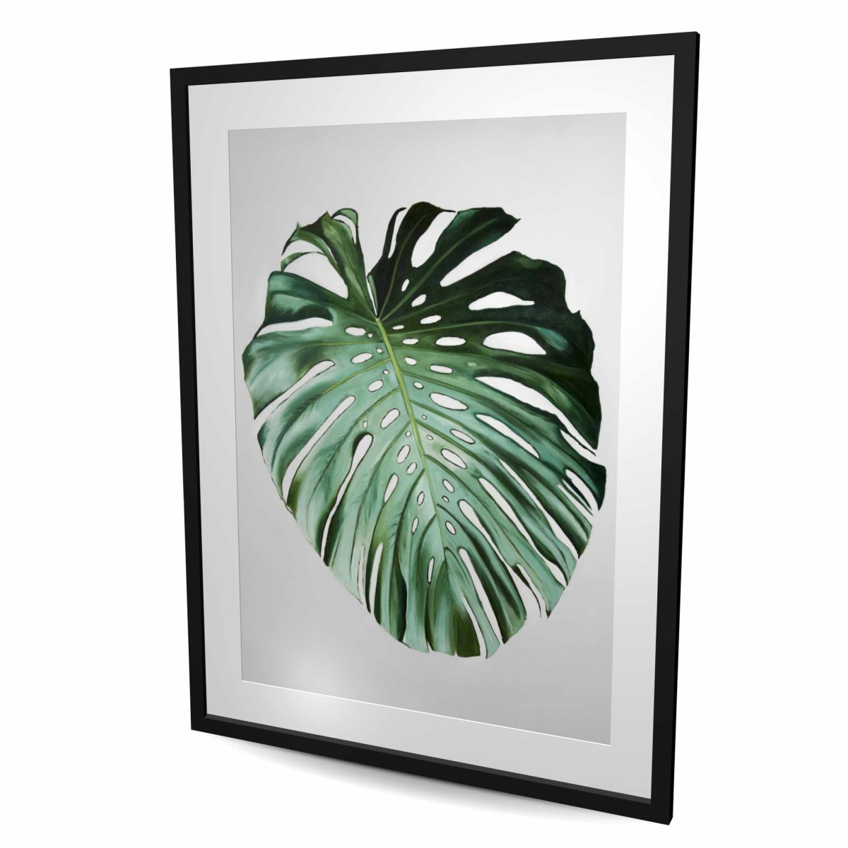C1FM3648E4QNAH 36 x 48 in. Monstera Leaf - Framed Botanical Print for Office Decor