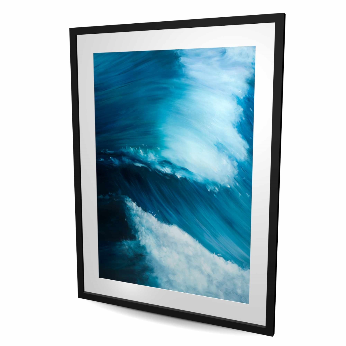 C1FM3648EA55BQ 36 x 48 in. Unleashed Sea - Blue Coastal Framed Matted Print for Decor