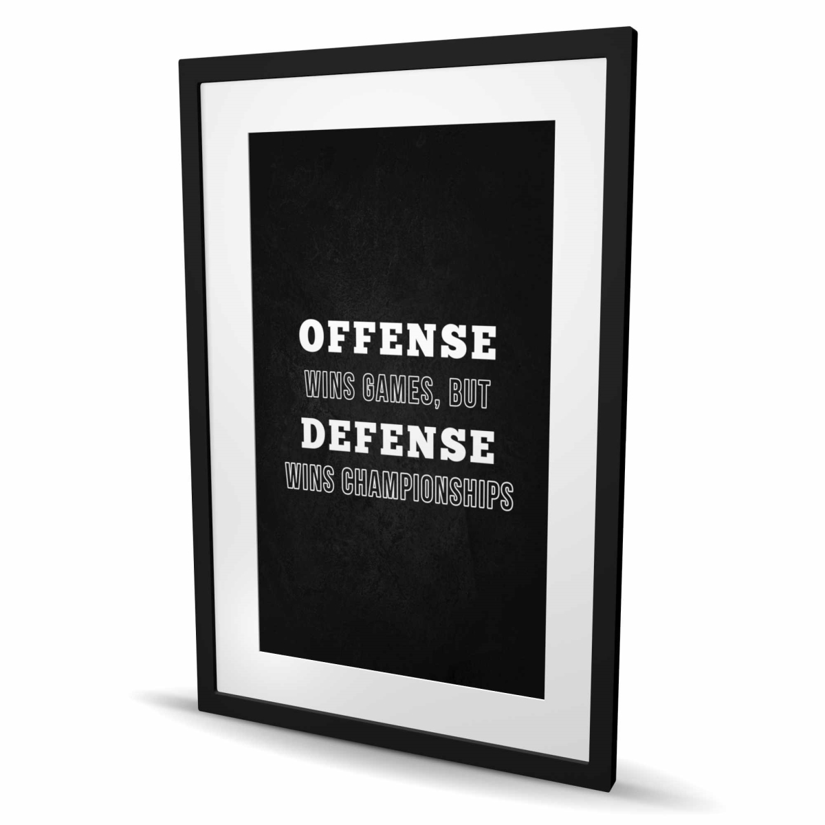C1FM24369A7LEH 24 x 36 in. Offense Wins Games - American Man Cave Framed Print Decor