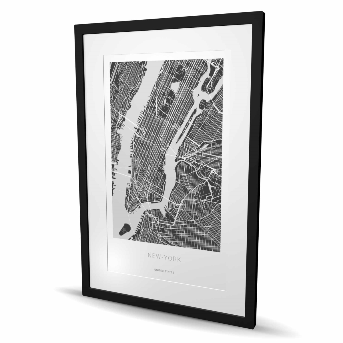 C1FM2436PZ5WA5 24 x 36 in.   York Graphic Map - Man Cave Satellite View Framed Print