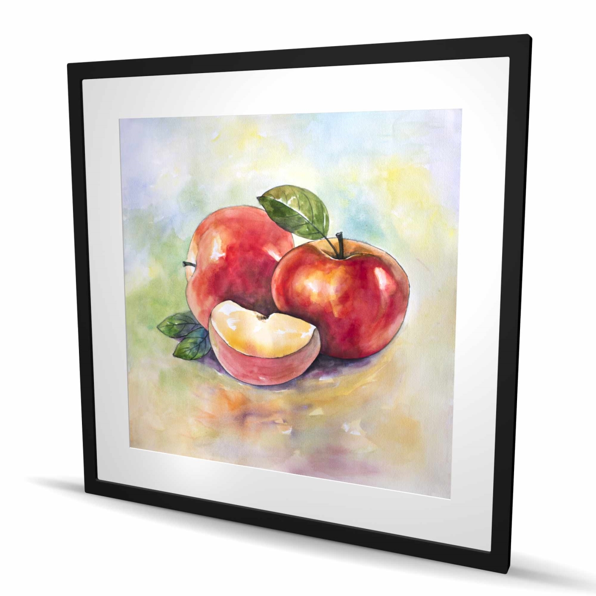 C1FM3636AF49M1 36 x 36 in. Succulent Apples - Framed Matted Print for Home Decor