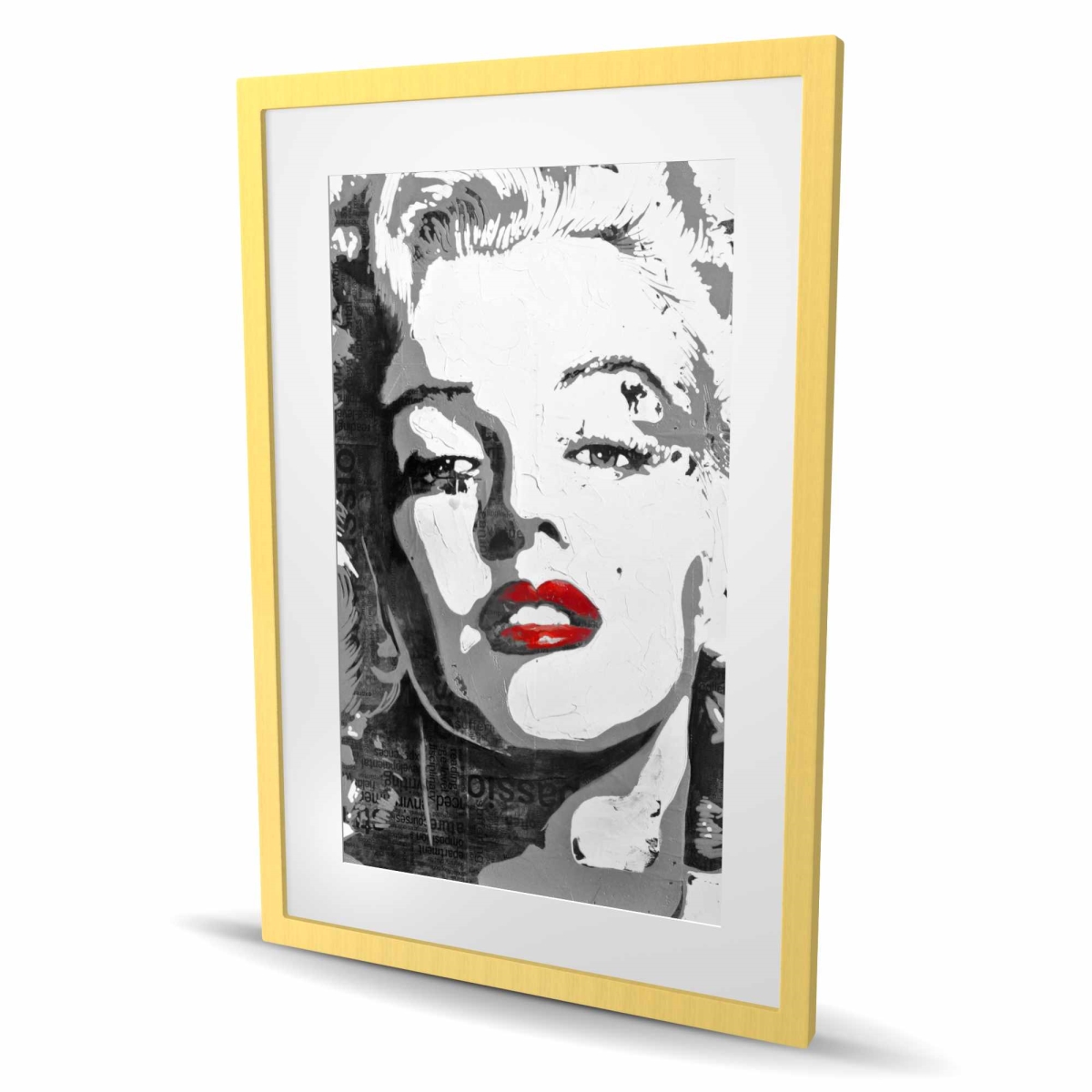 C1FM24362CIOWD 24 x 36 in. Marilyn Monroe Red Framed Matted Print for Home Decor