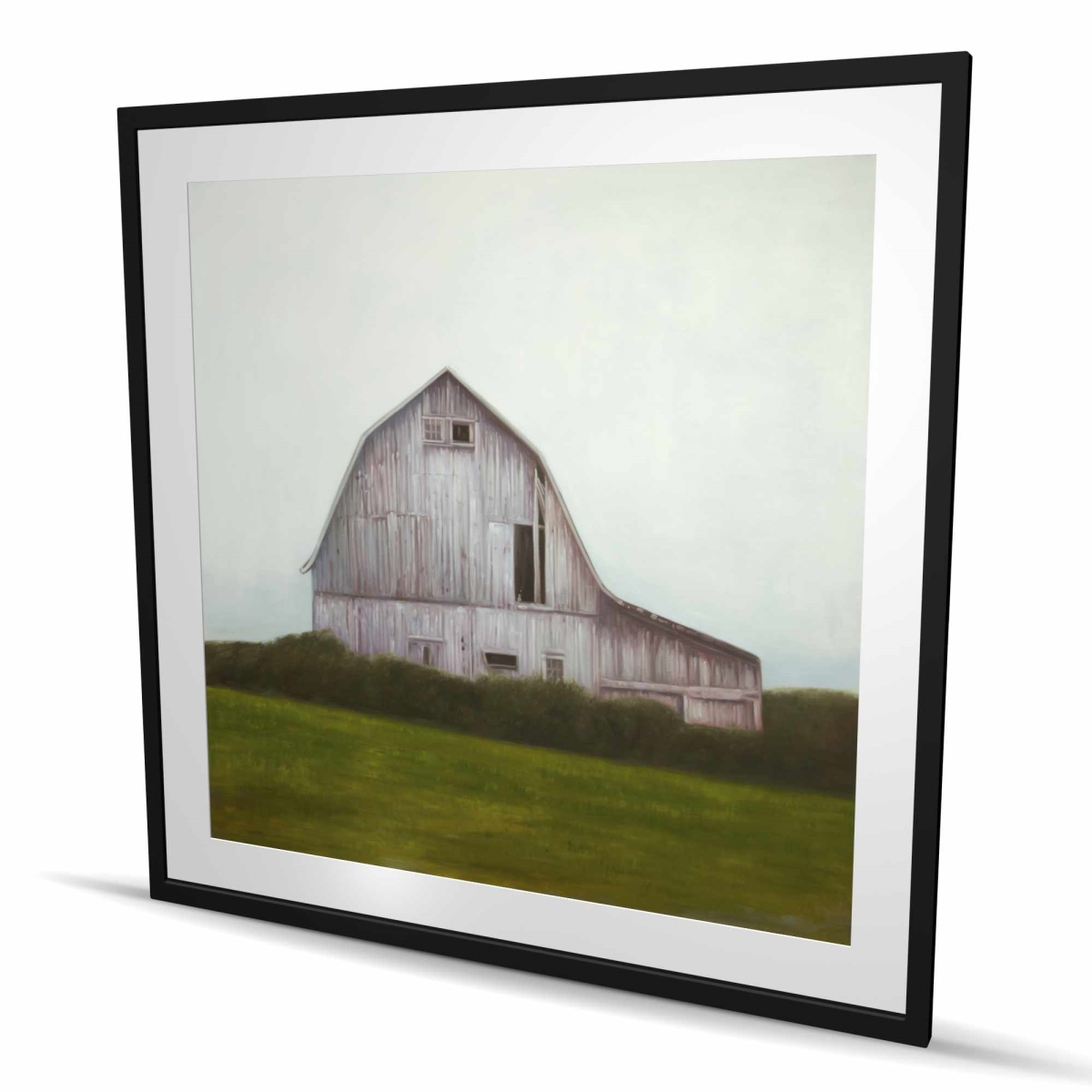 C1FM4848OWJ2DA 48 x 48 in. Rustic Barn - Farmhouse Framed Matted Print for Home Decor