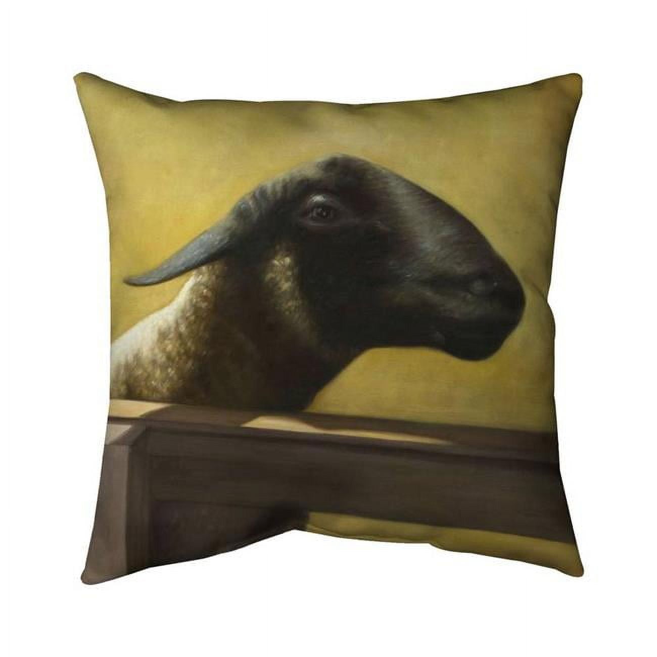 20 x 20 in. Young Ram-Double Sided Print Outdoor Pillow Cover