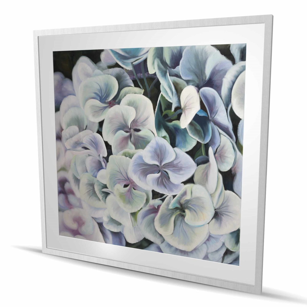 C1FM4848K1MIM2 48 x 48 in. Colorful Hydrangea Flowers - Rustic Framed Botanical Print