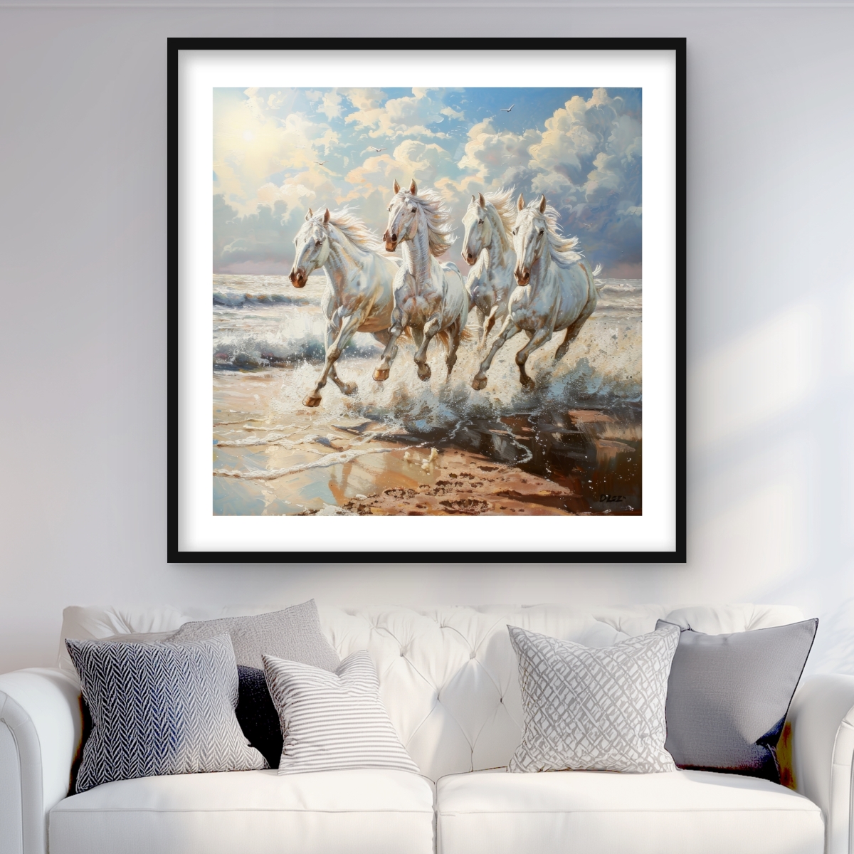 C1FM3636CF4WUF 36 x 36 in. Splash - Brown Framed Matted Print for Elegant Home Decor