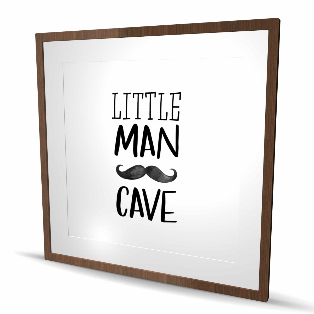 C1FM3636CFW0FX 36 x 36 in. Little Man Cave - Bedroom Man Framed Matted Print Decor