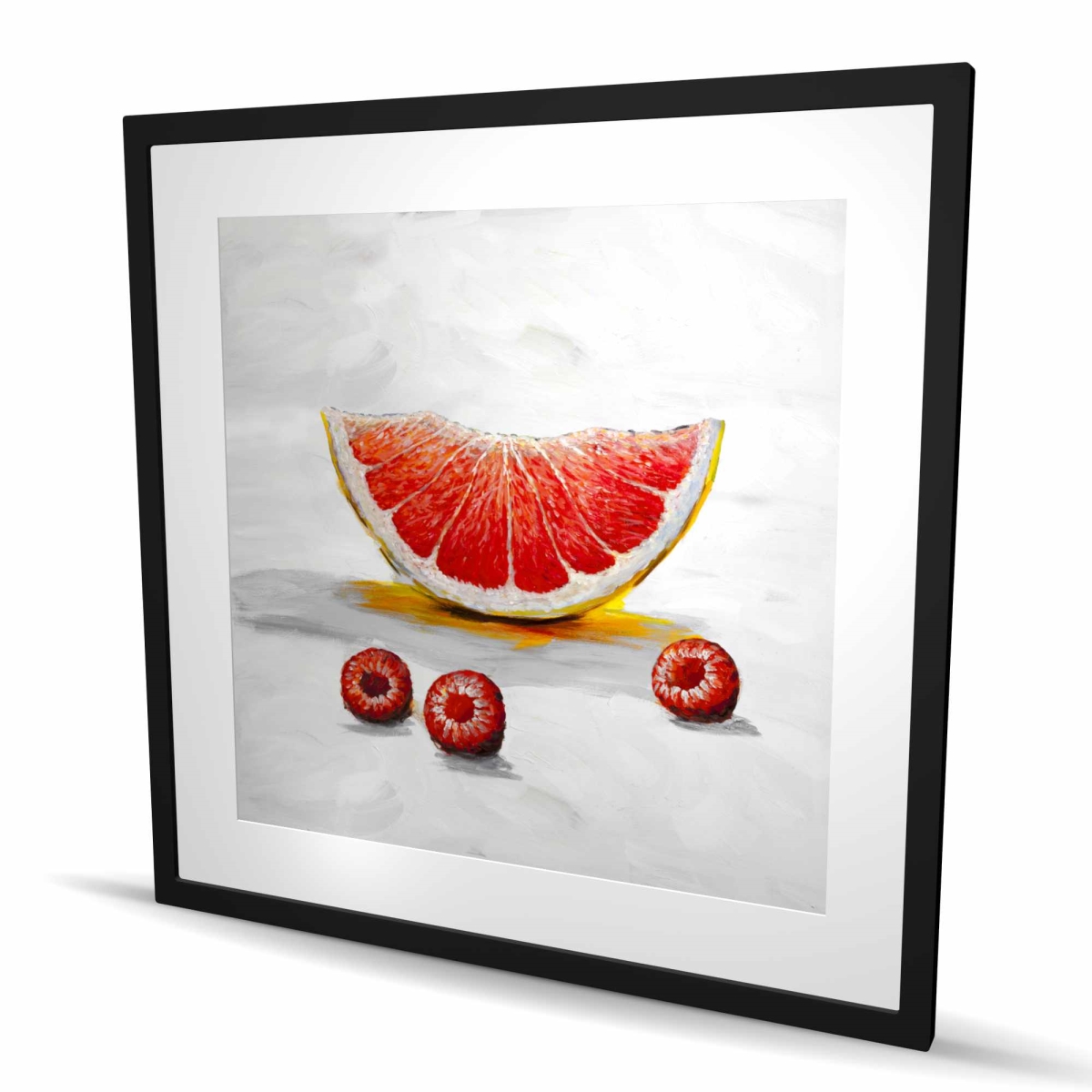 C1FM3636G3LDBL 36 x 36 in. Grapefruit Slice - Kitchen Food Matted Print for Home Decor