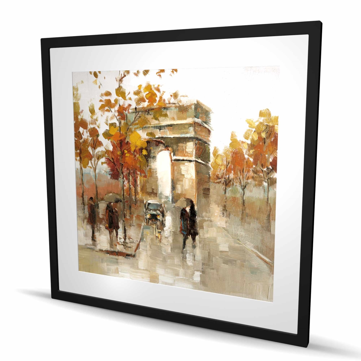 C1FM36367DZUVM 36 x 36 in. Arc De Triomphe in Autumn - Framed Matted Print - Home Decor