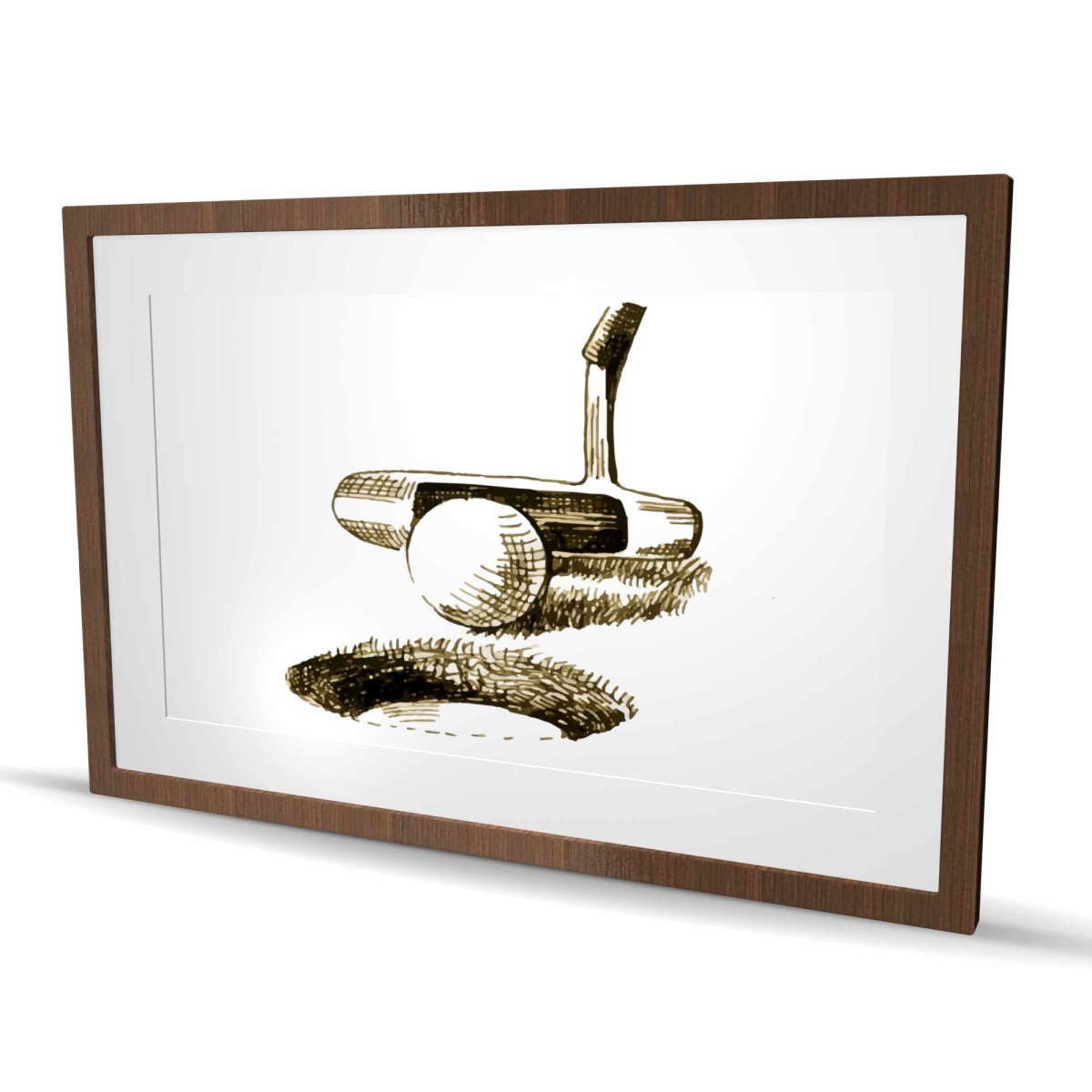 C1FM2436TA431Y 24 x 36 in. Illustration of A Birdie - Framed Print for Man Cave Decor