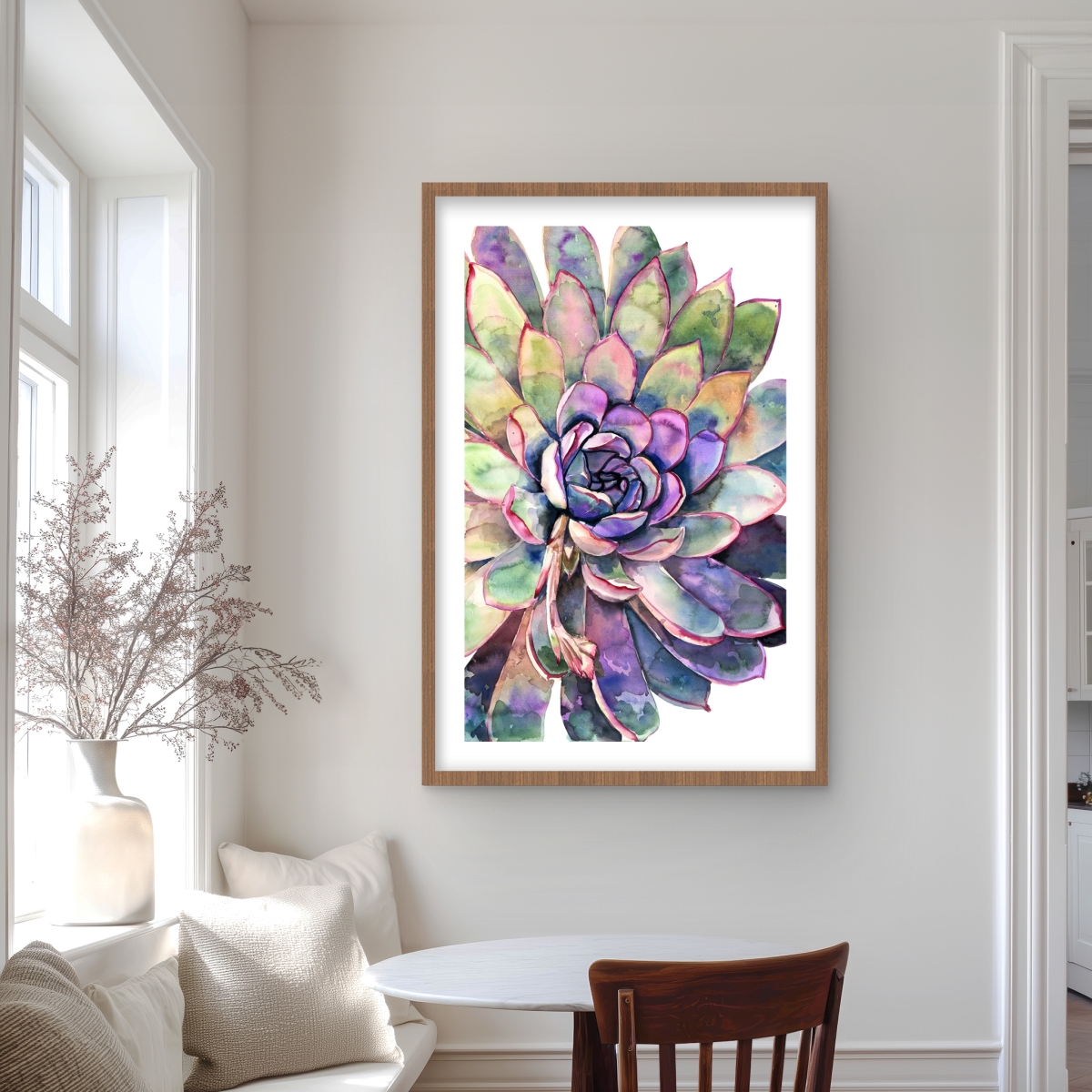 C1FM2436OXMSG7 24 x 36 in. Multicolored Succulent Print - Floral Botanical Home Decor