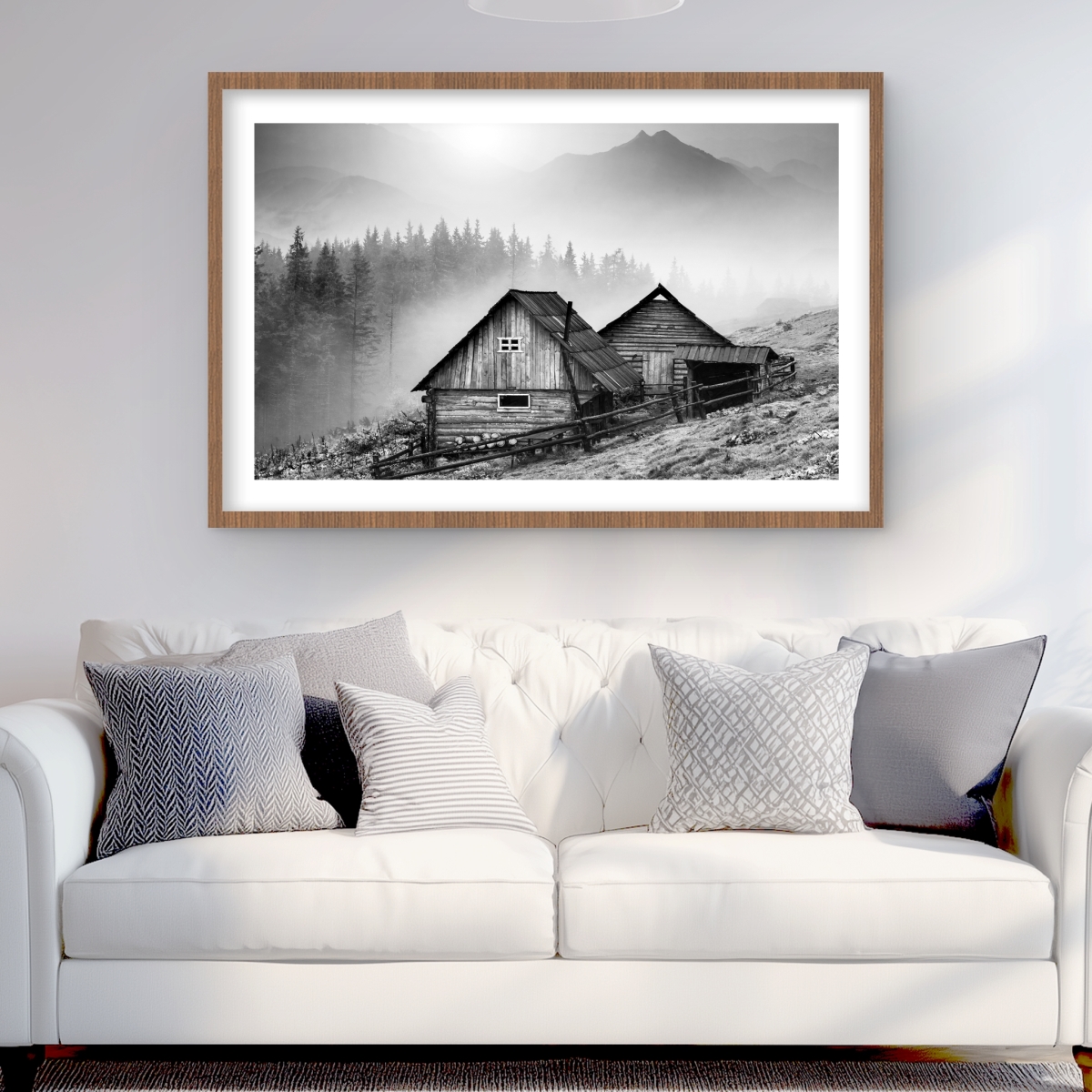 C1FM2436U16V2Q 24 x 36 in. Mountain Carpathian Village - Man Cave Landscapes Print