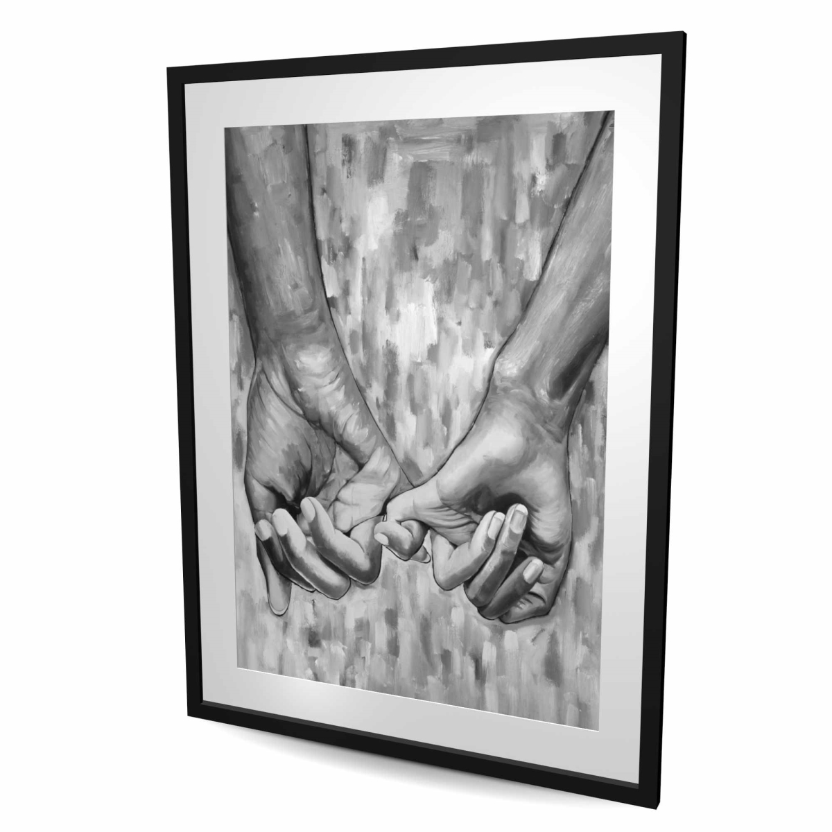 C1FM36480JPYZZ 36 x 48 in. Connected Gray Bedroom Framed Matted Print - Home Decor