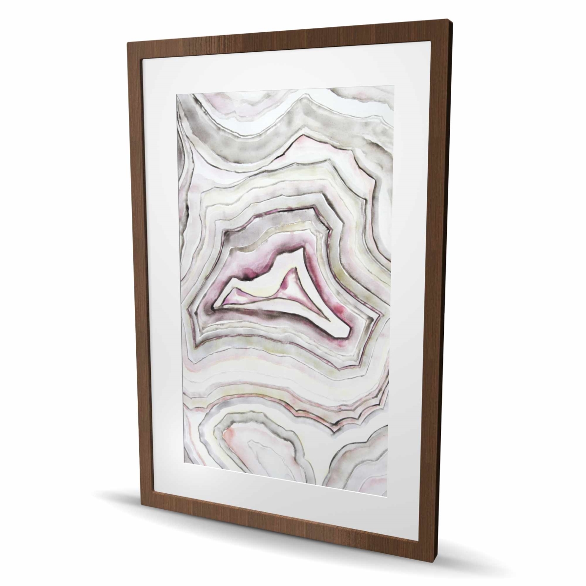 C1FM2436UP6NBA 24 x 36 in. Geode - Office Minerals Framed Matted Print for Home Decor
