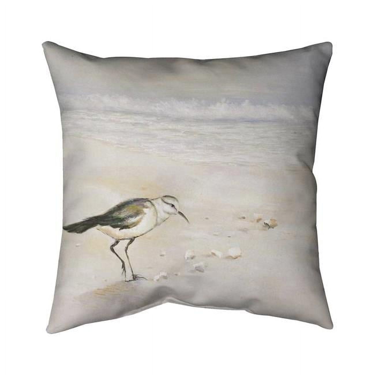 5542-2020-AN98 20 x 20 in. Semipalmated Sandpiper on the Beach-Double Sided Print Outdoor Pillow Cover