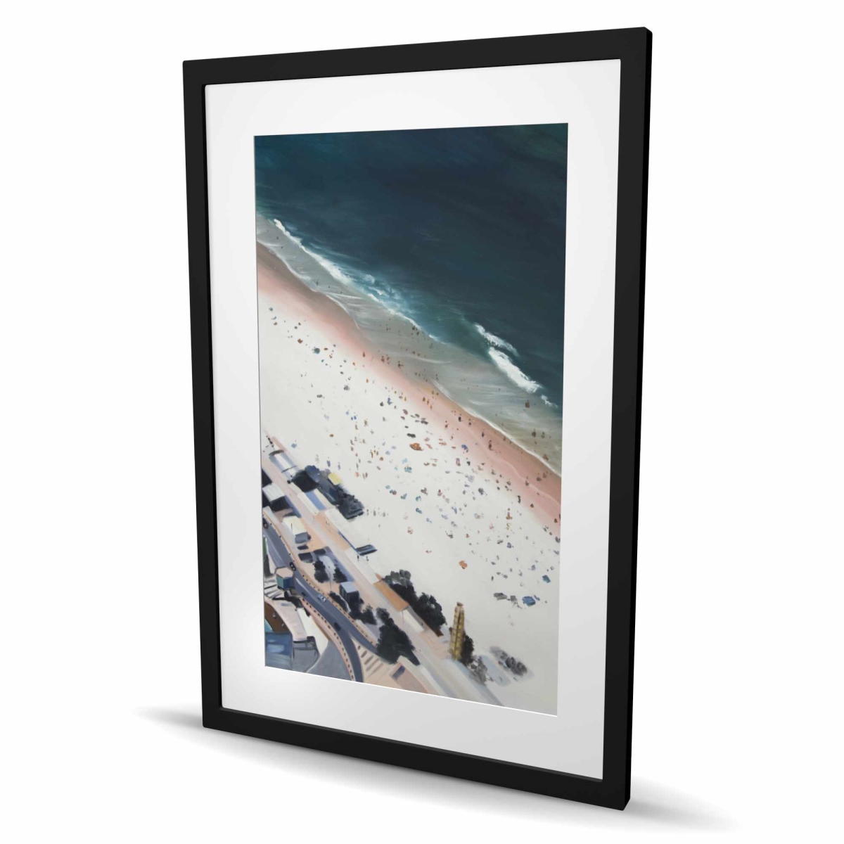 C1FM2436ZANM6V 24 x 36 in. Hot Day At the Beach - Coastal Bedroom Framed Print Decor