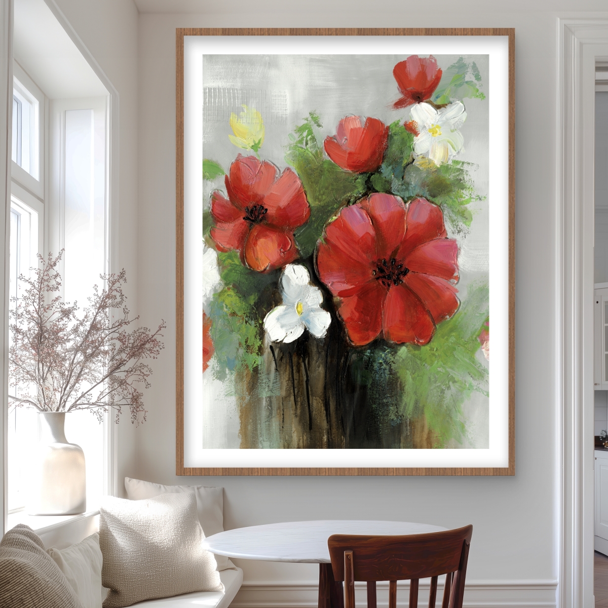 C1FM3648ZO43NX 36 x 48 in. Abstract Wild Flowers Bundle - Botanical Office Framed Print
