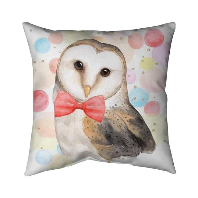 20 x 20 in. Chic Owl-Double Sided Print Outdoor Pillow Cover