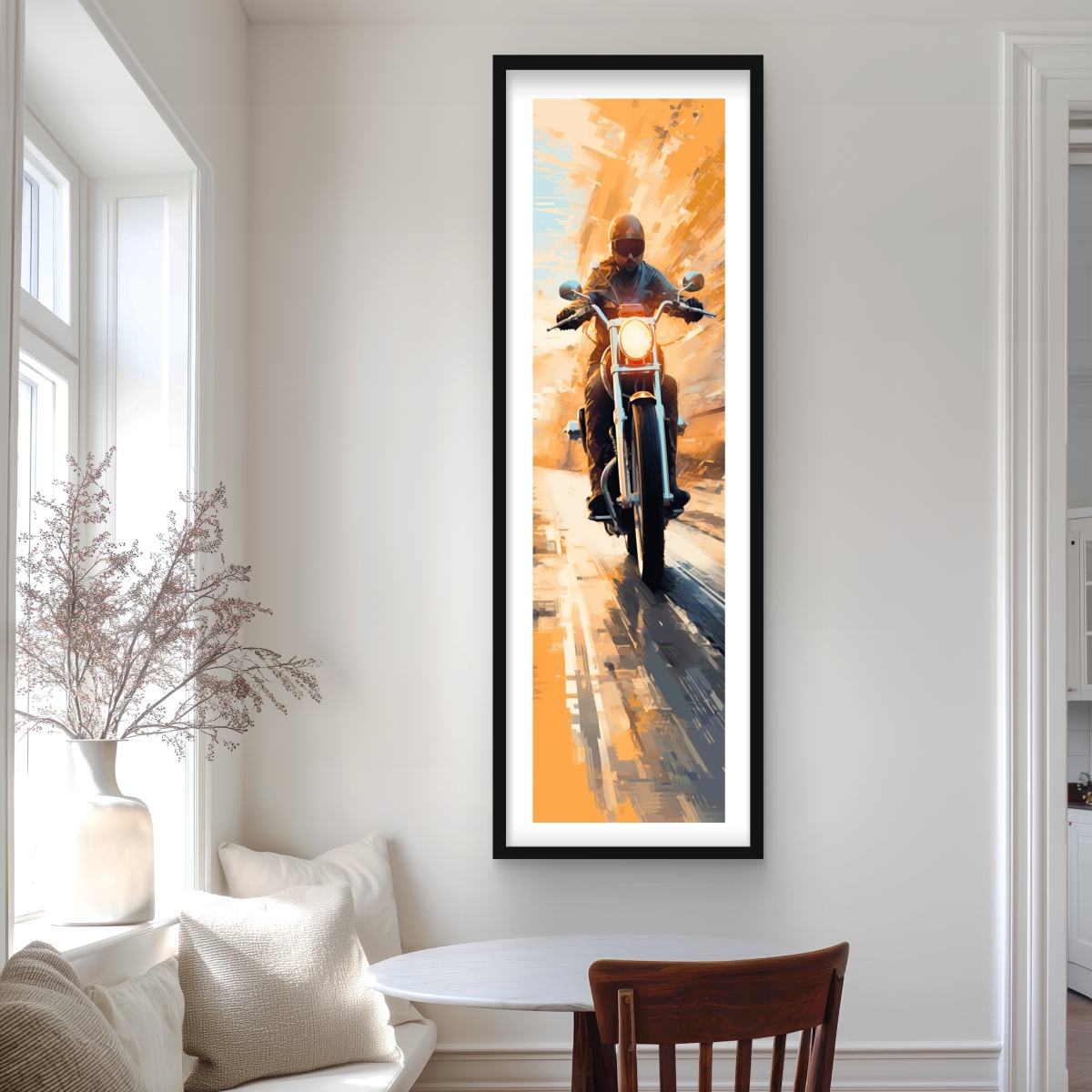 C1FM206015WLXL 20 x 60 in. Freedom - Office Brown Framed Matted Print for Home Decor